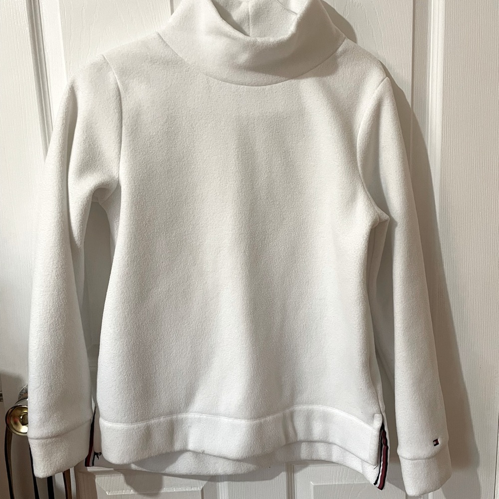 Tommy Hilfiger bright white faux fur sweater